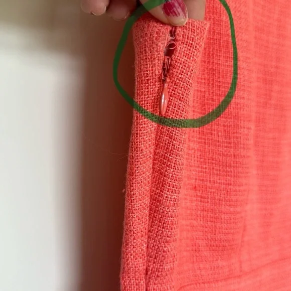 J. Crew Orange Sheath Midi Dress Sleeveless Crew Neck - Picture 9 of 9